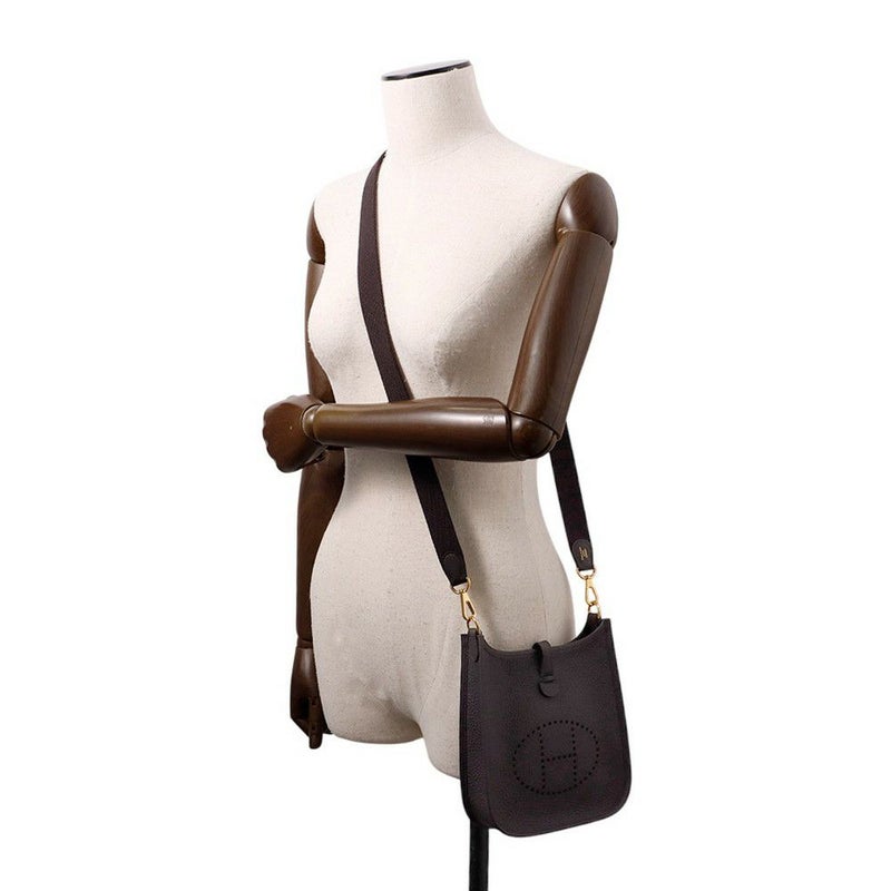 エルメス ショルダーバッグ エブリンTPM 111cm プルノワール/ゴールド金具 トリヨンクレマンス W刻印 HERMES Evelyne