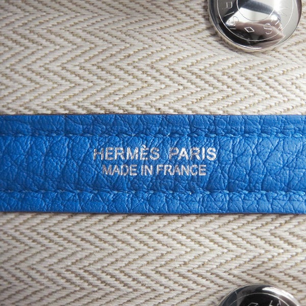 エルメス トートバッグ ネオ・ガーデン 23 ガーデンパーティ ブルーイドラ/シルバー金具 ネゴンダ K刻印