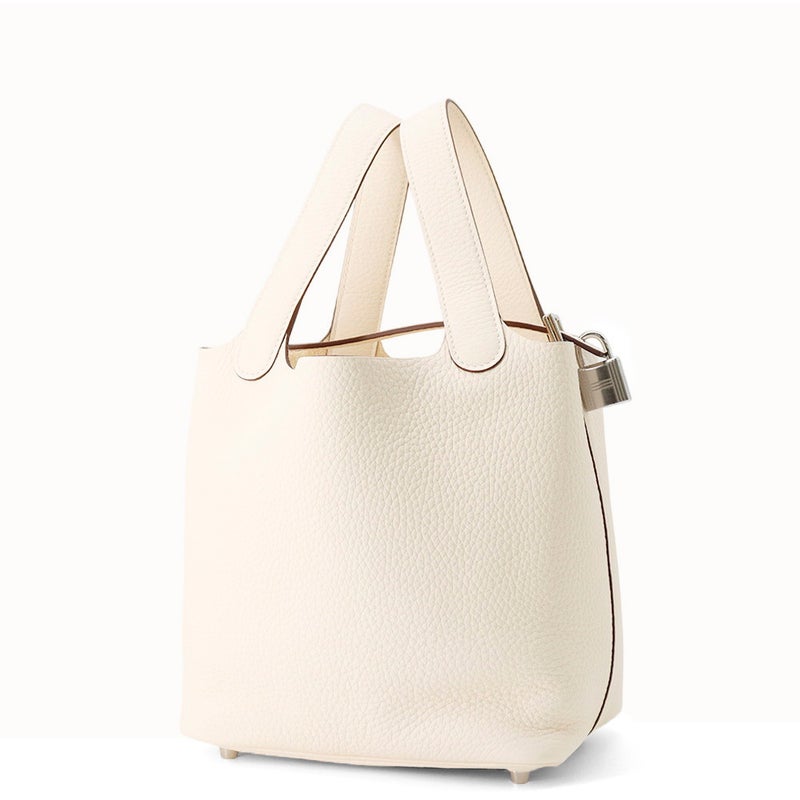 エルメス ハンドバッグ ピコタンロックPM ナタ/シルバー金具 トリヨンクレマンス K刻印 HERMES トートバッグ