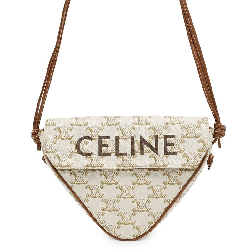 セリーヌ ショルダーバッグ ミニ トライアングル トリオンフ 195902 CELINE ポシェット 白