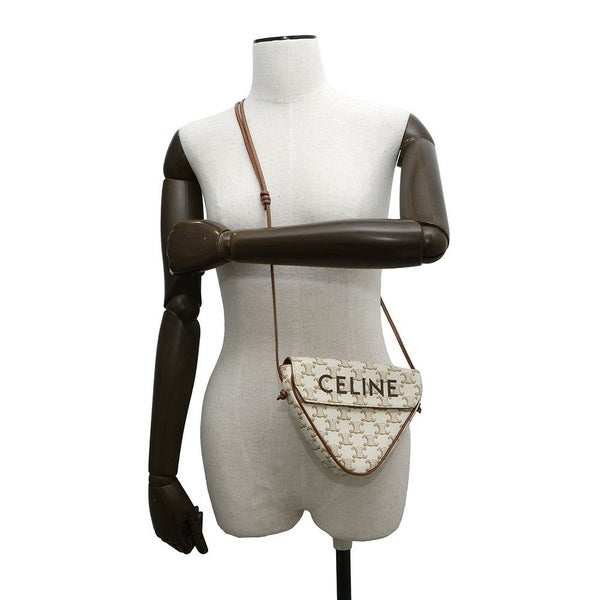 セリーヌ ショルダーバッグ ミニ トライアングル トリオンフ 195902 CELINE ポシェット 白