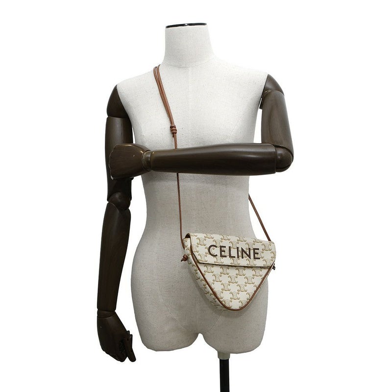 セリーヌ ショルダーバッグ ミニ トライアングル トリオンフ 195902 CELINE ポシェット 白