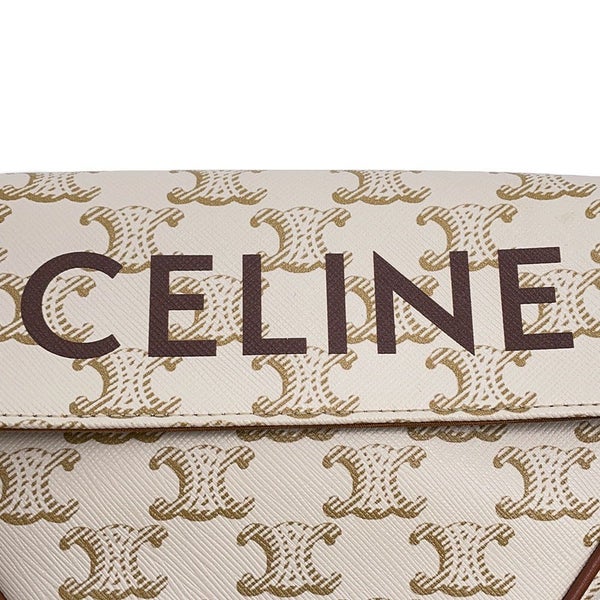 セリーヌ ショルダーバッグ ミニ トライアングル トリオンフ 195902 CELINE ポシェット 白