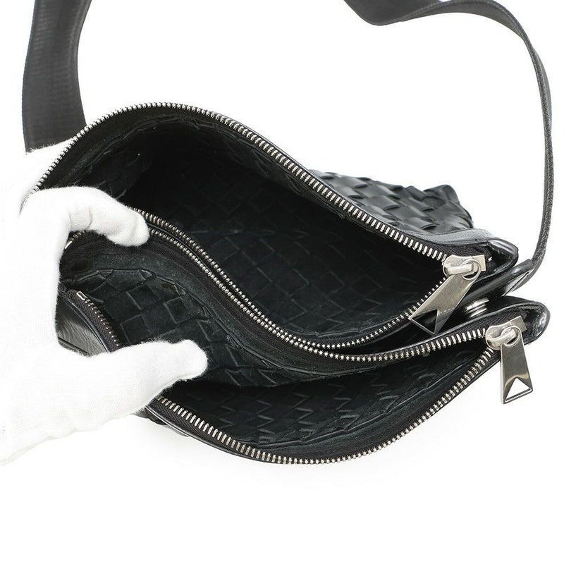 ボッテガヴェネタ ショルダーバッグ イントレチャート デュオ 651938 BOTTEGA VENETA 黒