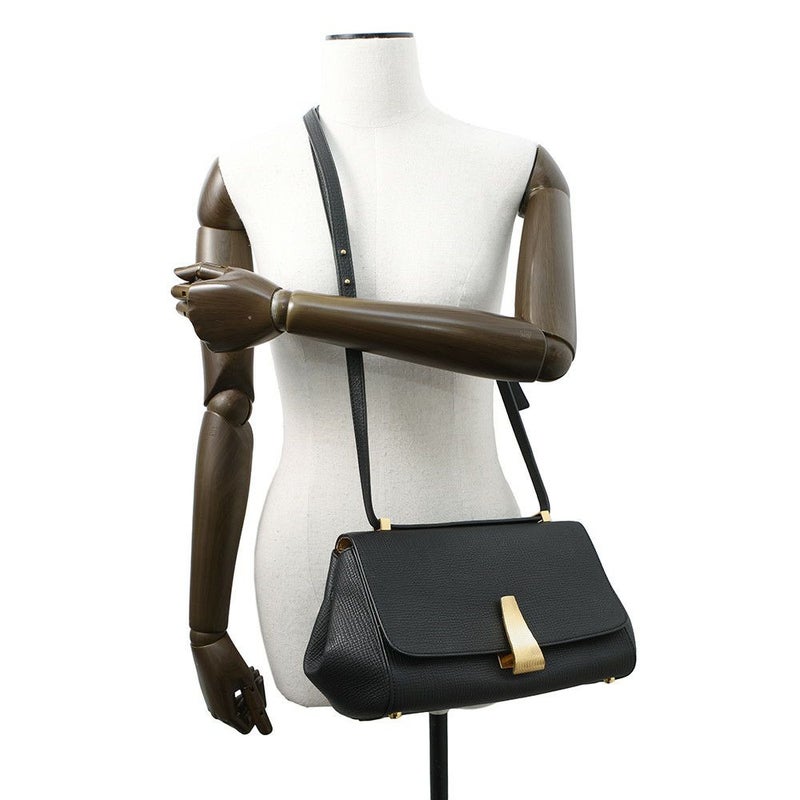 ボッテガヴェネタ ショルダーバッグ アングル パルメラート レザー 576143 BOTTEGA VENETA 黒