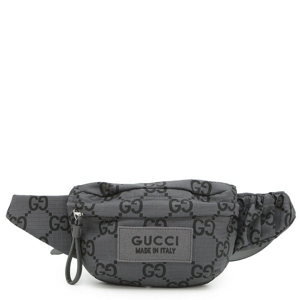 グッチ ボディバッグ エコナイロンGG/ポリエステル ベルトバッグ 767934 GUCCI ウエストバッグ 黒
