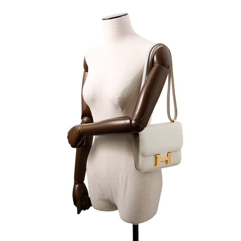 エルメス ミニ コンスタンス3 ミロワール グリスペール/ゴールド金具 シェブルミゾル K刻印 シェーブル