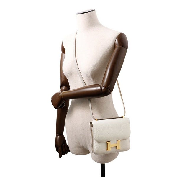 エルメス ミニ コンスタンス3 ミロワール グリスペール/ゴールド金具 シェブルミゾル K刻印 シェーブル