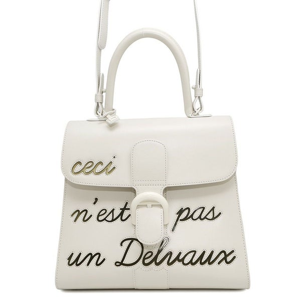 デルヴォー ハンドバッグ ブリヨン ルーモア MM ボックスカーフ AA0480BFF010DCM Delvaux 2way 白
