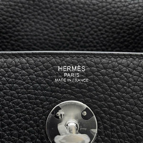 エルメス ハンドバッグ リンディ26 ブラック/シルバー金具 トリヨンクレマンス B刻印 2wayショルダー 黒
