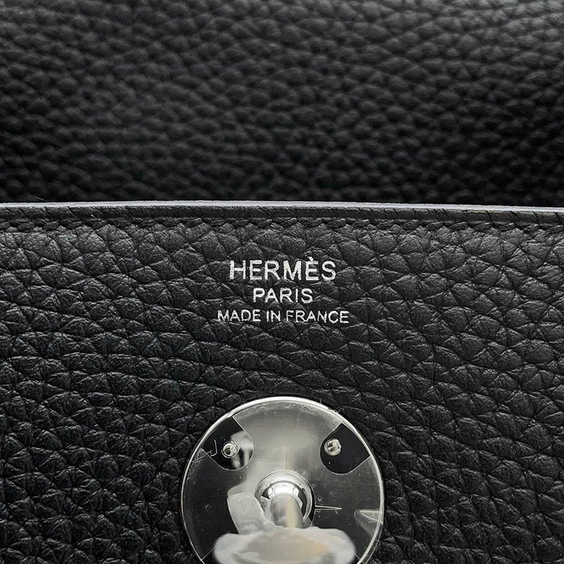 エルメス ハンドバッグ リンディ26 ブラック/シルバー金具 トリヨンクレマンス B刻印 2wayショルダー 黒