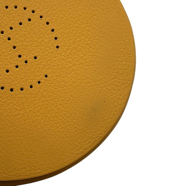 エルメス 花瓶 ベース デルタ PM ジョーヌアンブル ガラス/トリヨン・リス U刻印 HERMES インテリア