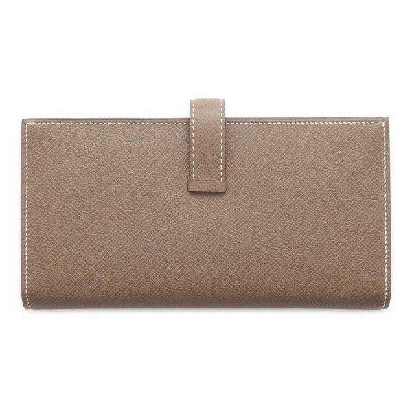 エルメス 長財布 ベアンスフレ エトゥープ/シルバー金具 ヴォーエプソン A刻印 HERMES 財布