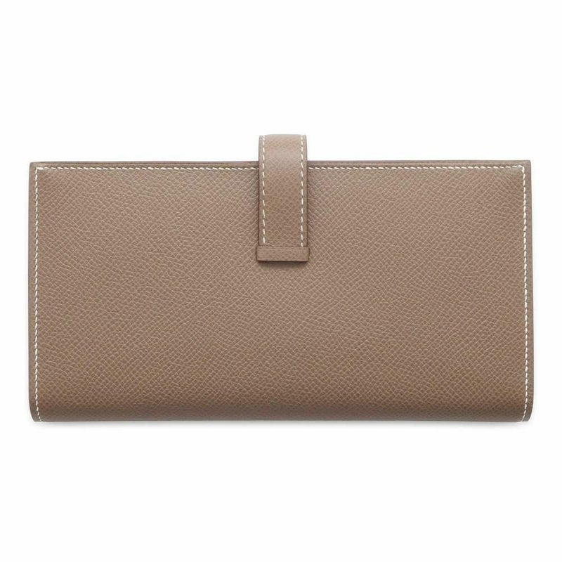 エルメス 長財布 ベアンスフレ エトゥープ/シルバー金具 ヴォーエプソン A刻印 HERMES 財布