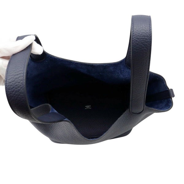 エルメス ハンドバッグ ピコタンロックMM ブルーニュイ/シルバー金具 トリヨンクレマンス Z刻印