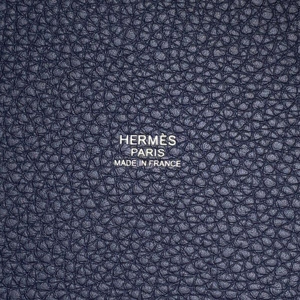 エルメス ハンドバッグ ピコタンロックMM ブルーニュイ/シルバー金具 トリヨンクレマンス Z刻印