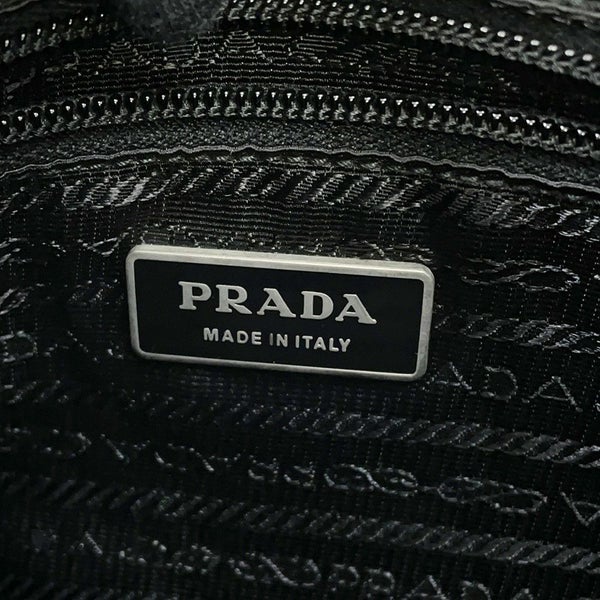 プラダ ショルダーバッグ タッセル ナイロン PRADA ポシェット 黒