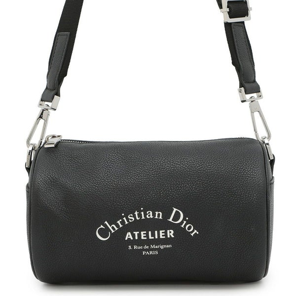 クリスチャン・ディオール ショルダーバッグ レザー ロゴ Christian Dior バッグ 黒