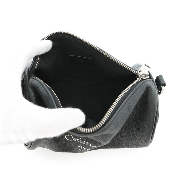 クリスチャン・ディオール ショルダーバッグ レザー ロゴ Christian Dior バッグ 黒