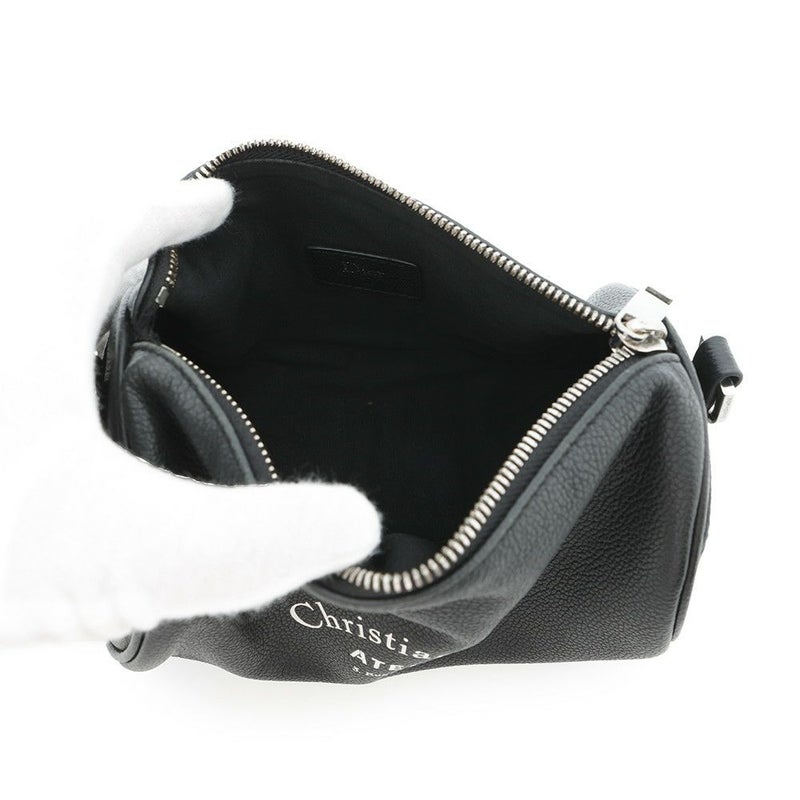 クリスチャン・ディオール ショルダーバッグ レザー ロゴ Christian Dior バッグ 黒