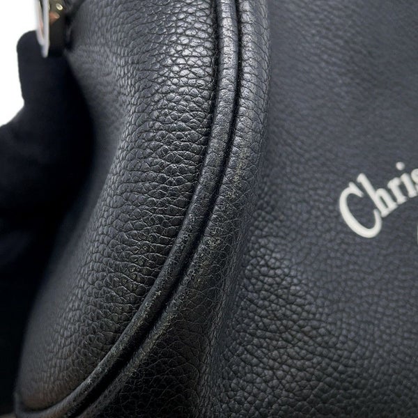 クリスチャン・ディオール ショルダーバッグ レザー ロゴ Christian Dior バッグ 黒