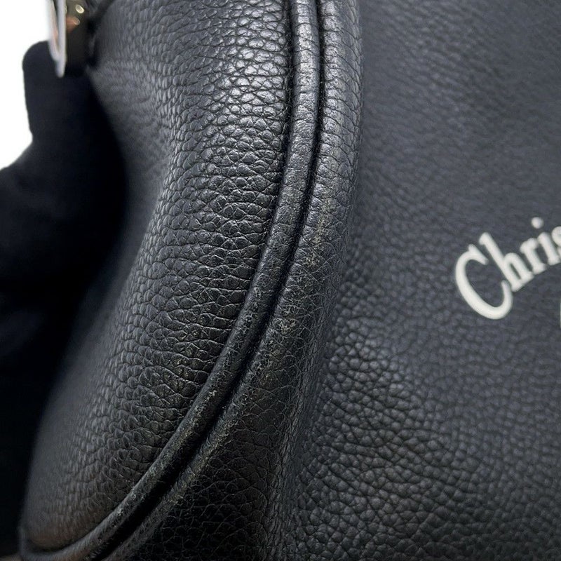 クリスチャン・ディオール ショルダーバッグ レザー ロゴ Christian Dior バッグ 黒