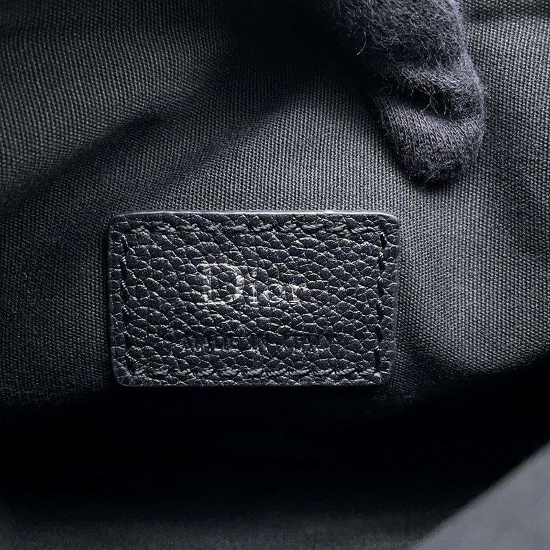 クリスチャン・ディオール ショルダーバッグ レザー ロゴ Christian Dior バッグ 黒