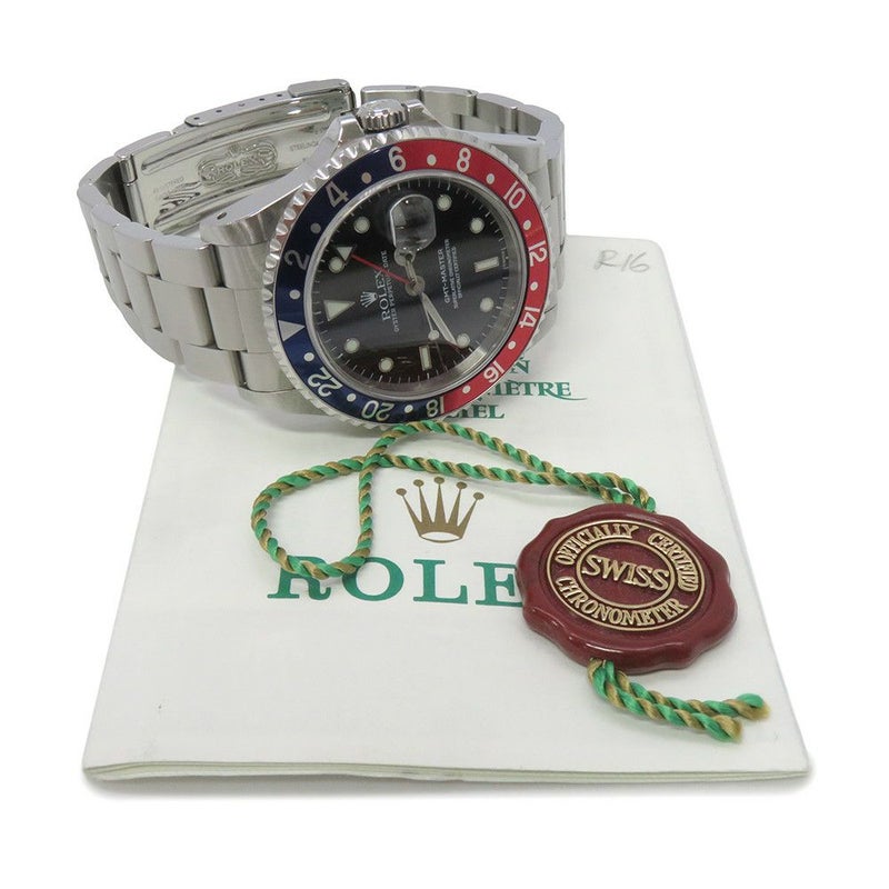 ロレックス GMTマスター U番 16700 ROLEX 腕時計 黒文字盤