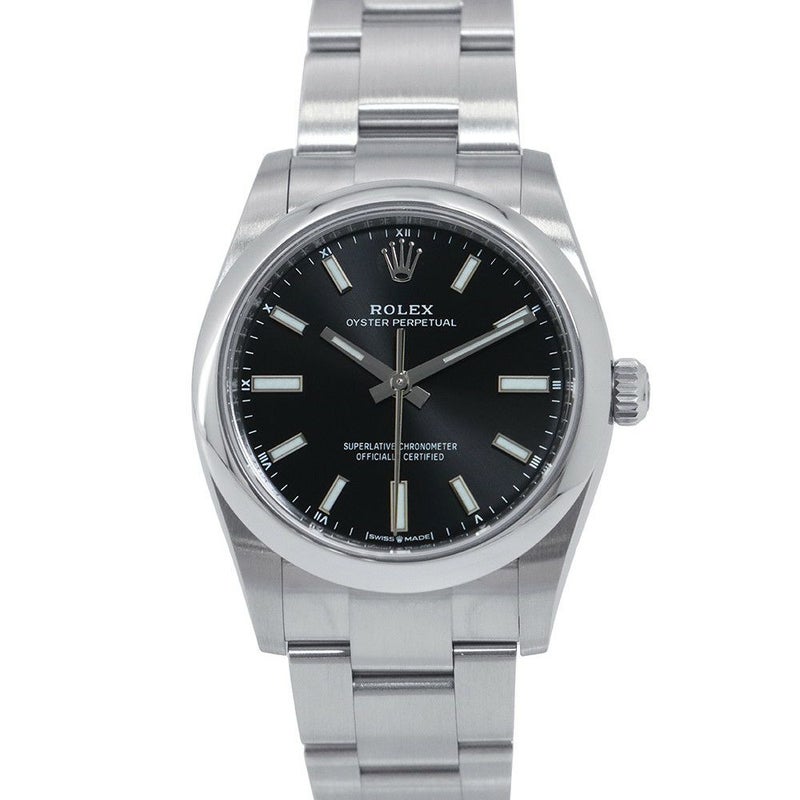 ロレックス オイスターパーペチュアル34 124200 ROLEX 腕時計 黒文字盤