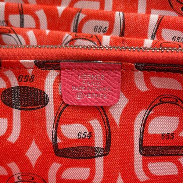 エルメス 長財布 アザップロング シルクイン ローズアザレ/シルバー金具 ヴォーエプソン X刻印 財布