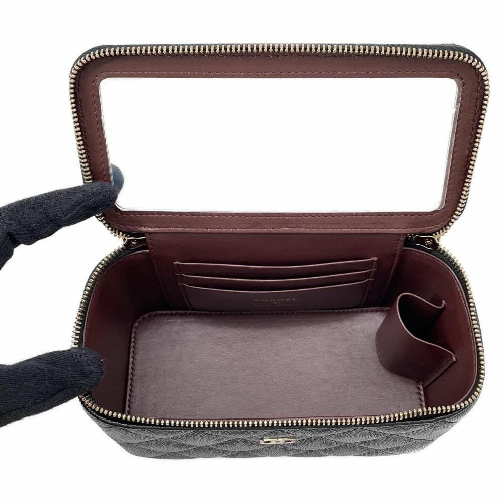 新品同様 シャネル CHANEL マトラッセ スモール バニティ ケース チェーン ショルダー バッグ キャビアスキン ブラック AP1341 VLP 90255333 CHANEL - 新品同様 シャネル CHANEL マトラッセ スモール バニティ