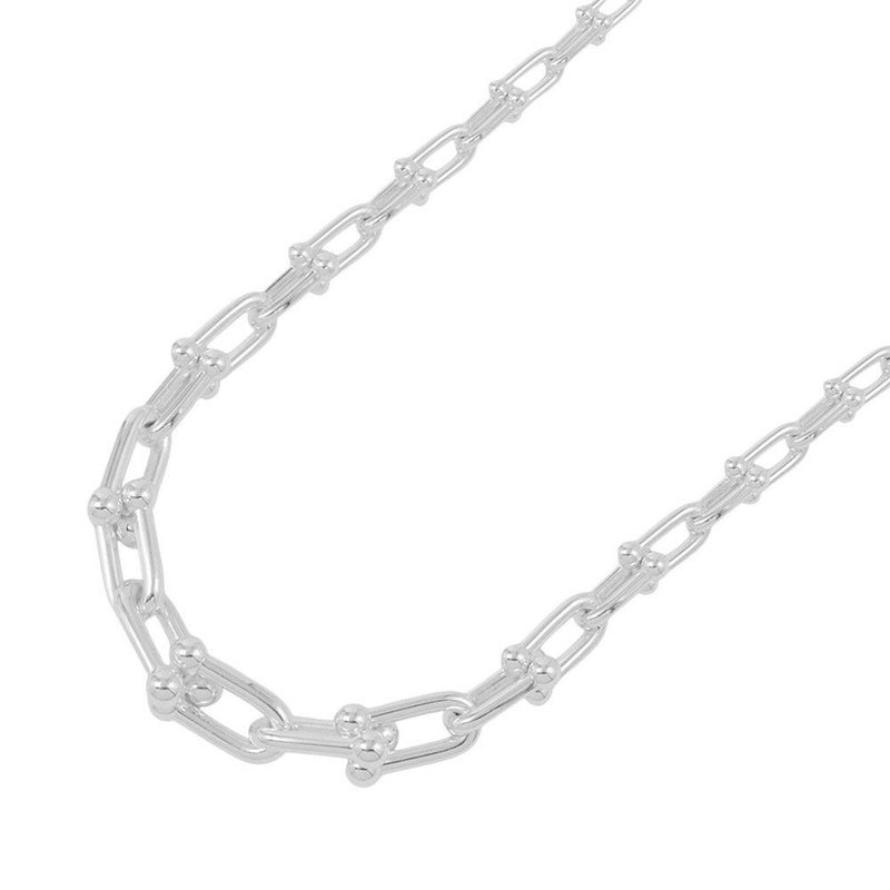 ティファニー ネックレス ハードウェア グラジュエイテッド リンク SV925シルバー Tiffany&Co. ジュエリー