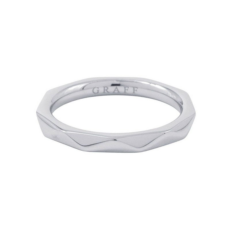 グラフ リング ローレンス グラフ シグネチャー バンド K18WGホワイトゴールド リングサイズ約9号 GRAFF 指輪