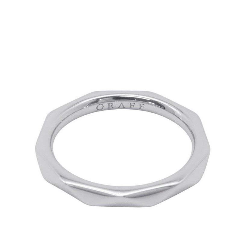 グラフ リング ローレンス グラフ シグネチャー バンド K18WGホワイトゴールド リングサイズ約9号 GRAFF 指輪