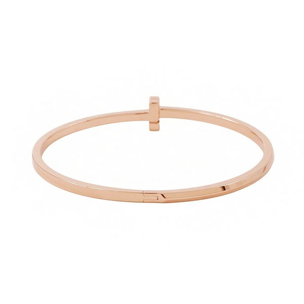 ティファニー ブレスレット Tワン ナロー ヒンジ バングル K18PGピンクゴールド 69334865
