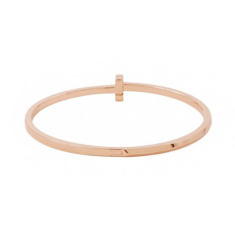 ティファニー ブレスレット Tワン ナロー ヒンジ バングル K18PGピンクゴールド 69334865