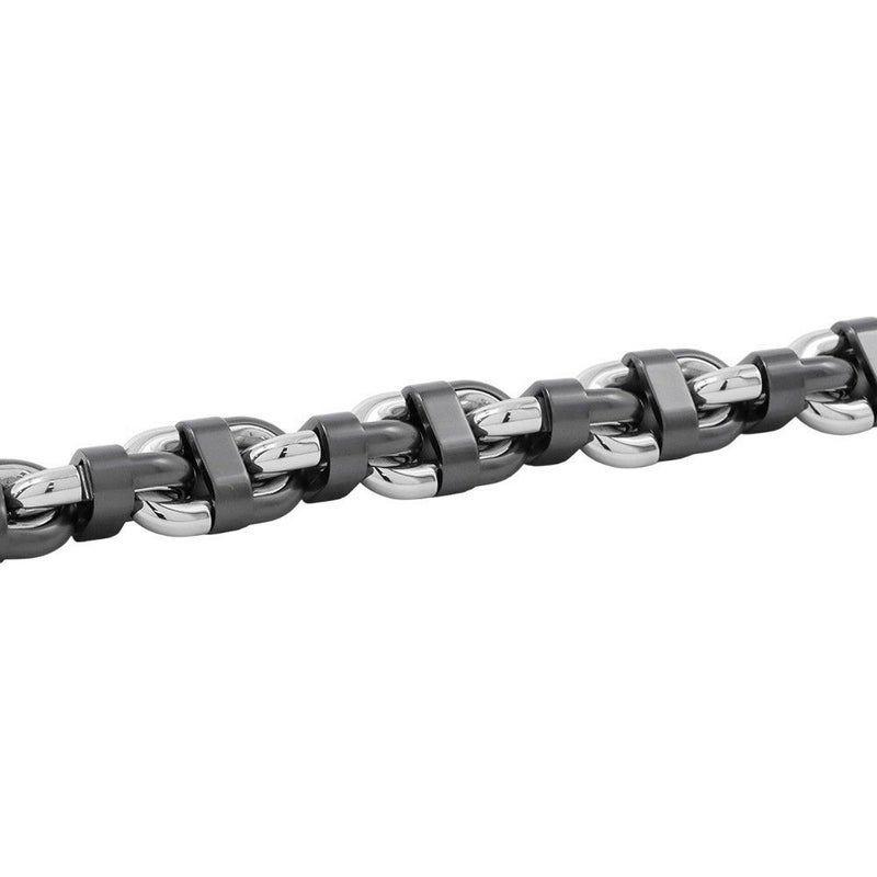 エルメス ブレスレット シェーヌマリオン Chaine Maillon ステンレス/セラミック サイズT5 HERMES メンズ 黒