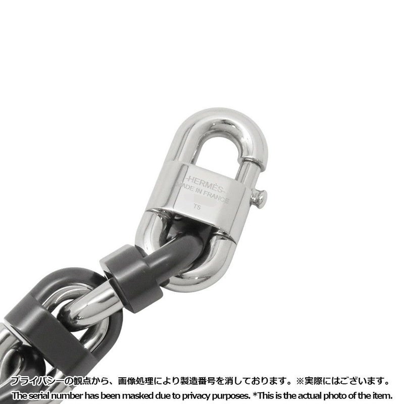 エルメス ブレスレット シェーヌマリオン Chaine Maillon ステンレス/セラミック サイズT5 HERMES メンズ 黒
