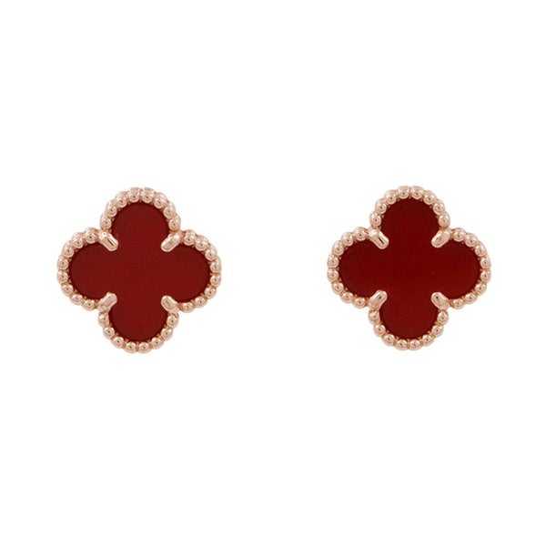 ヴァンクリーフ&アーペル ピアス スウィート アルハンブラ ピアス カーネリアン K18PGピンクゴールド VCARN6BO00