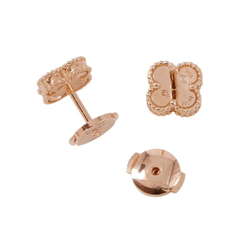 ヴァンクリーフ&アーペル ピアス スウィート アルハンブラ ピアス カーネリアン K18PGピンクゴールド VCARN6BO00