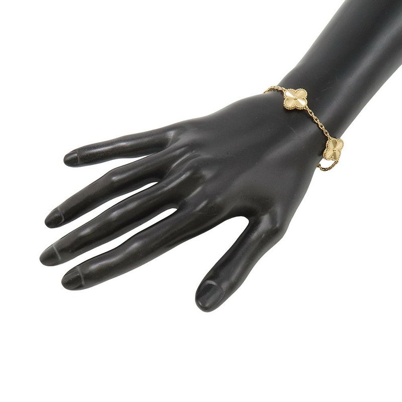 ヴァンクリーフ＆アーペル ブレスレット ヴィンテージ アルハンブラ ブレスレット 5モチーフ ギヨシェ K18YG VCARP3JK00