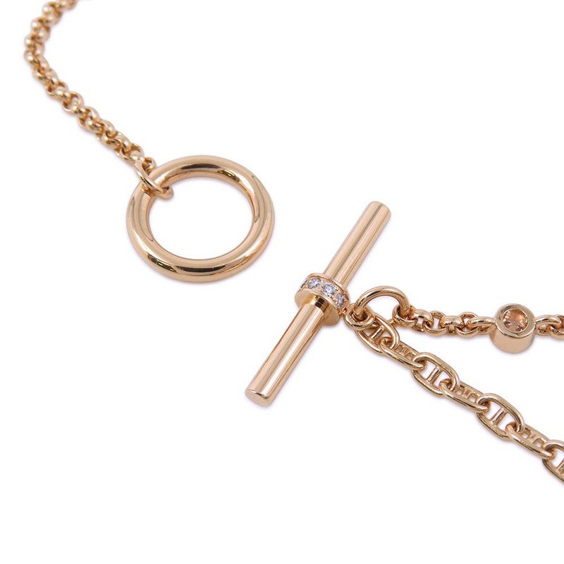 エルメス ブレスレット シェーヌダンクル カオス ブレスレット ダイヤモンド 46P 計0.48ct K18PGピンクゴールド サイズST HERMES