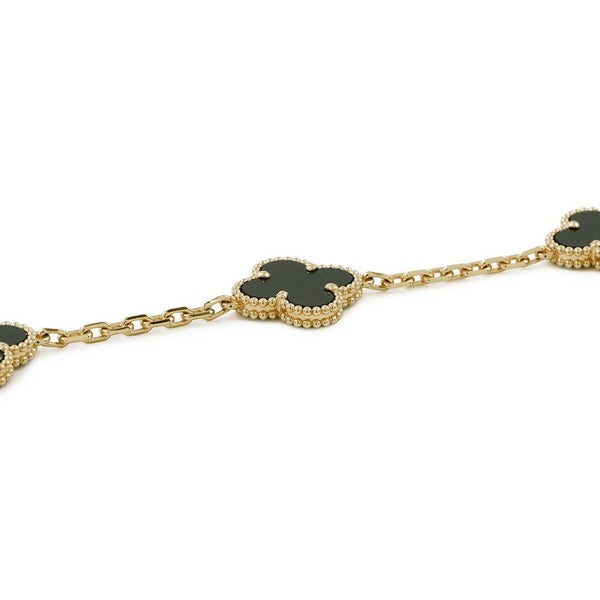 ヴァンクリーフ＆アーペル ブレスレット ヴィンテージ アルハンブラ ブレスレット 5モチーフ オニキス K18YG VCARA41300