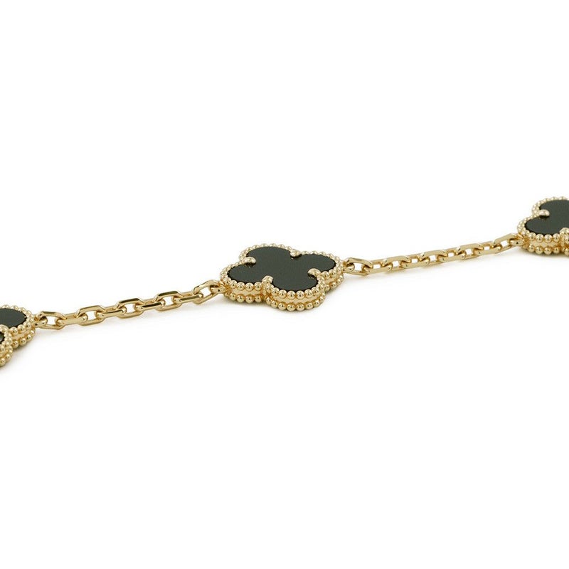 ヴァンクリーフ＆アーペル ブレスレット ヴィンテージ アルハンブラ ブレスレット 5モチーフ オニキス K18YG VCARA41300