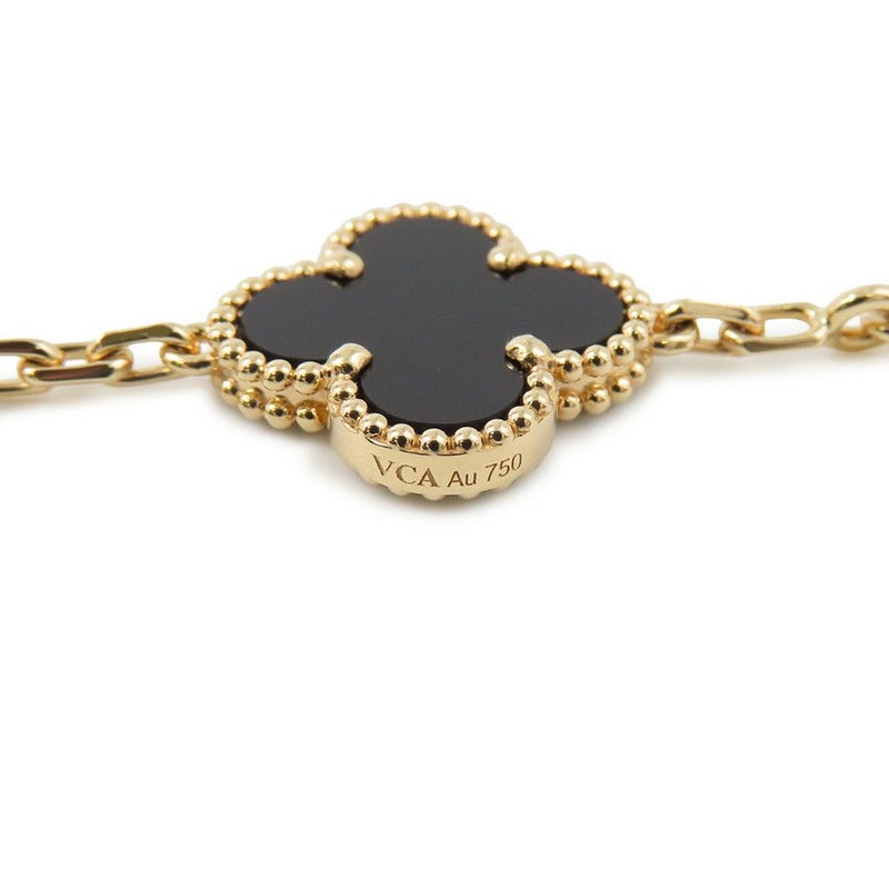 ヴァンクリーフ＆アーペル ブレスレット ヴィンテージ アルハンブラ ブレスレット 5モチーフ オニキス K18YG VCARA41300