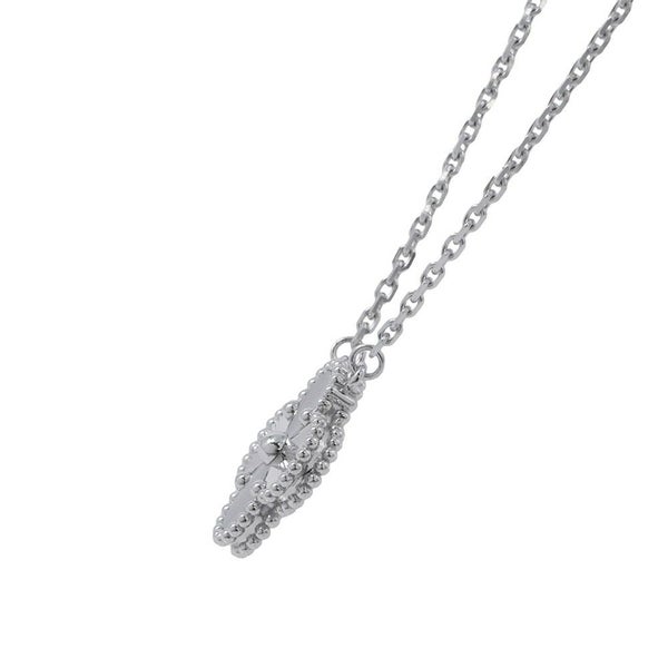 ヴァンクリーフ&アーペル ネックレス ヴィンテージ アルハンブラ ペンダント ギヨシェ K18WGホワイトゴールド VCARP9XG00