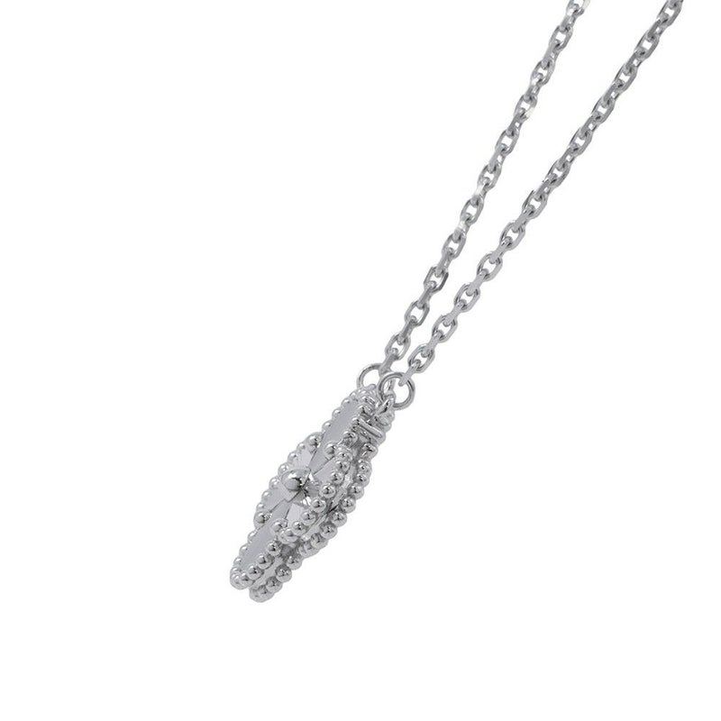 ヴァンクリーフ&アーペル ネックレス ヴィンテージ アルハンブラ ペンダント ギヨシェ K18WGホワイトゴールド VCARP9XG00