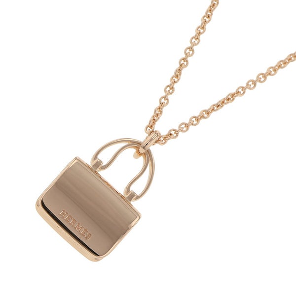 エルメス ネックレス アミュレット コンスタンス ペンダント ダイヤ 43P 計0.44ct K18PGピンクゴールド HERMES Amulettes Constance