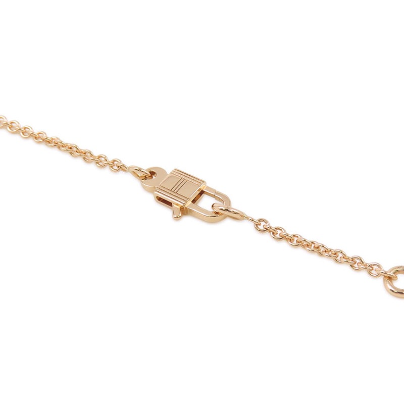 エルメス ネックレス アミュレット コンスタンス ペンダント ダイヤ 43P 計0.44ct K18PGピンクゴールド HERMES Amulettes Constance