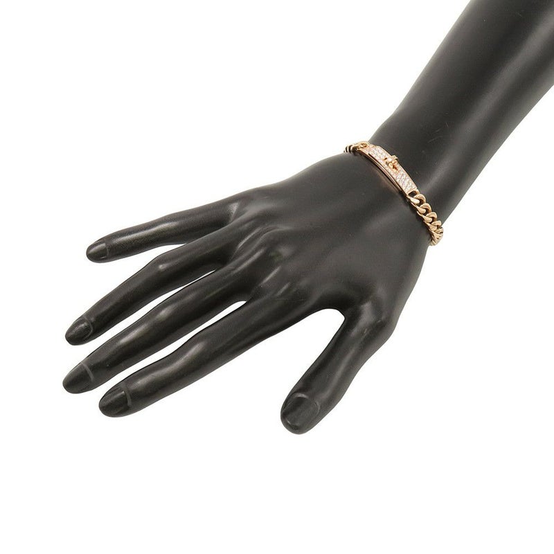 エルメス ブレスレット ケリーグルメット ダイヤモンド 41P 計0.90ct サイズSH K18PGピンクゴールド HERMES Kelly Gourmette